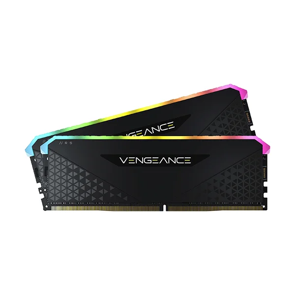 رم کورسیر VENGEANCE RGB RS Black 32GB 16GBx2 3200MHz CL16